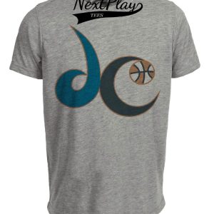 Washington Mystic Retro Basketball 1999 Artwork Heather Gray Sublimated T-Shirt