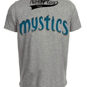 Washington Mystic Retro Jersey Lettering Basketball 1998 Artwork Heather Gray Sublimated T-Shirt