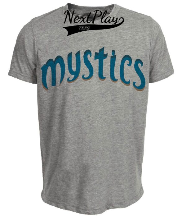 Washington Mystic Retro Jersey Lettering Basketball 1998 Artwork Heather Gray Sublimated T-Shirt