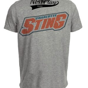 Charlotte Sting Retro Jersey Lettering Basketball 2004 Artwork Heather Gray Sublimated T-Shirt