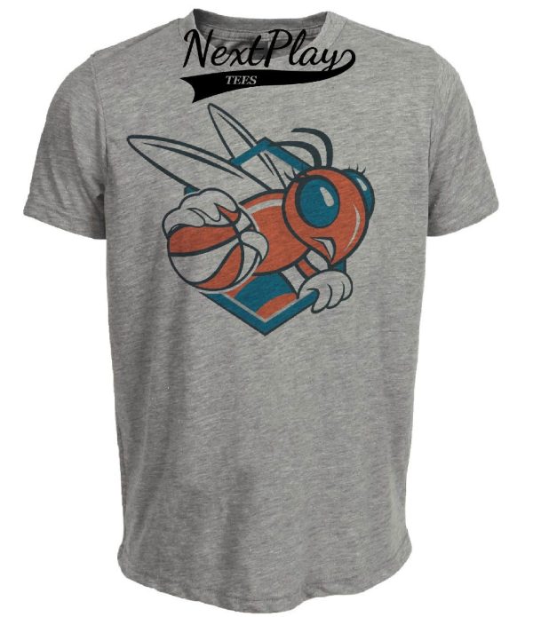 Charlotte Sting Retro Basketball 2005 Artwork Heather Gray Sublimated T-Shirt