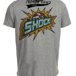 Detroit Shock Retro Basketball 1997 Artwork Heather Gray Sublimated T-Shirt