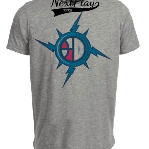 Detroit Shock Retro Basketball 2005 Artwork Heather Gray Sublimated T-Shirt