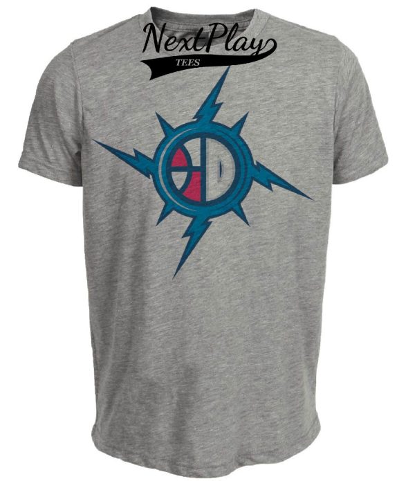 Detroit Shock Retro Basketball 2005 Artwork Heather Gray Sublimated T-Shirt
