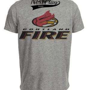 Portland Fire Retro Basketball 2000 Artwork Heather Gray Sublimated T-Shirt