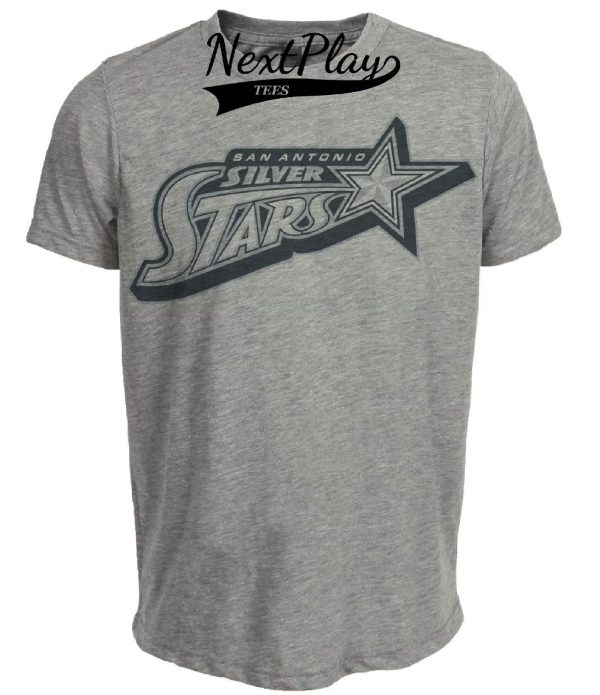 San Antonio Silver Stars Retro Basketball 2003 Artwork Heather Gray Sublimated T-Shirt