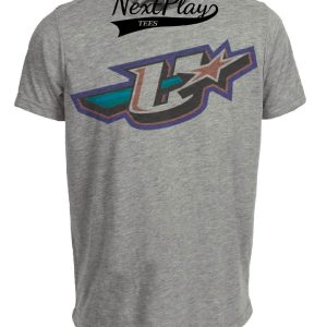 Utah Starzz Retro Basketball 1997 Artwork Heather Gray Sublimated T-Shirt
