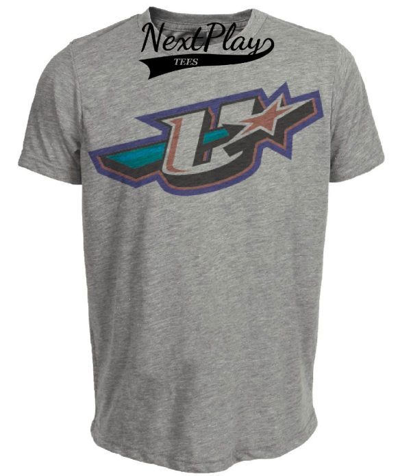 Utah Starzz Retro Basketball 1997 Artwork Heather Gray Sublimated T-Shirt