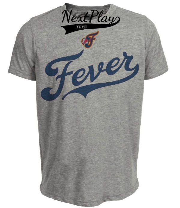 Indiana Fever Retro Jersey Lettering Basketball 2000 Artwork Heather Gray Sublimated T-Shirt