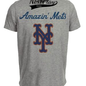 New York Mets Retro Amazin’ Mets Baseball 1963 Artwork Heather Gray Sublimated T-Shirt