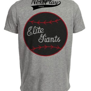Baltimore Elite Giants Retro Negro National League Baseball 1938 Artwork Heather Gray Sublimated T-Shirt