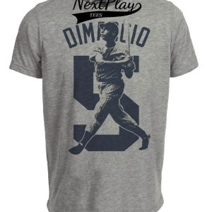 New York Yankees Retro Joe DiMaggio Baseball 1945 Artwork Heather Gray Sublimated T-Shirt