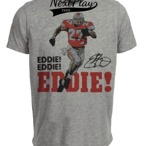 Ohio State Buckeyes Retro Eddie George Football 1993 Artwork Heather Gray Sublimated T-Shirt