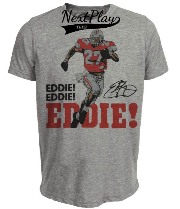 Ohio State Buckeyes Retro Eddie George Football 1993 Artwork Heather Gray Sublimated T-Shirt