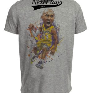Los Angeles Lakers Retro Kobe Bryant Basketball 1996 Artwork Heather Gray Sublimated T-Shirt