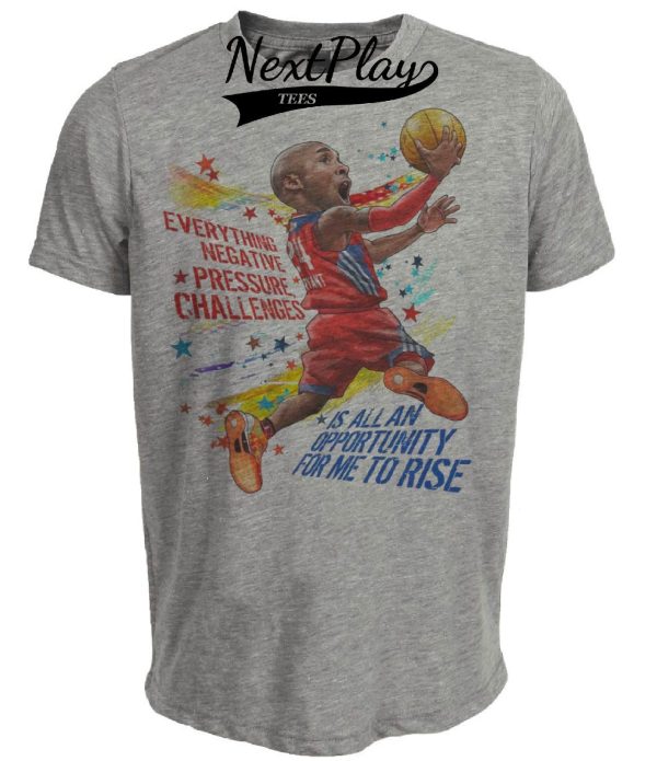 Los Angeles Lakers Retro All Star Kobe Bryant Basketball 1996 Artwork Heather Gray Sublimated T-Shirt