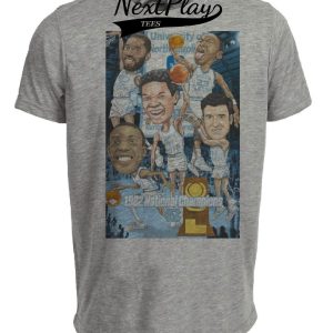 North Carolina Tar Heels Retro National Champions Basketball 1982 Artwork Heather Gray Sublimated T-Shirt