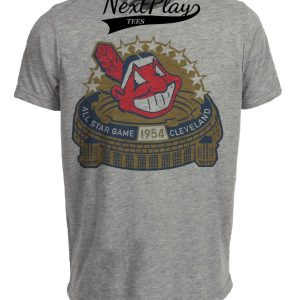 Cleveland Indians Retro All Star Game Baseball 1954 Artwork Heather Gray Sublimated T-Shirt