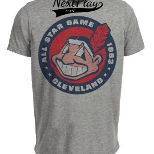Cleveland Indians Retro All Star Game Baseball 1963 Artwork Heather Gray Sublimated T-Shirt