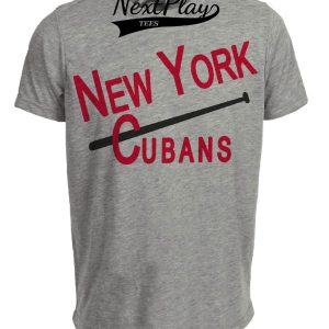 New York Cubans Retro Negro National League Baseball 1935 Artwork Heather Gray Sublimated T-Shirt