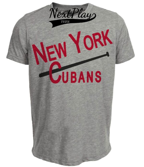 New York Cubans Retro Negro National League Baseball 1935 Artwork Heather Gray Sublimated T-Shirt