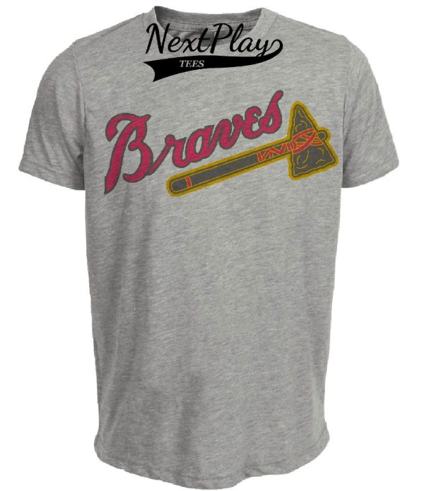 Atlanta Milwaukee Braves Retro Baseball 1953 Artwork Heather Gray Sublimated T-Shirt