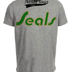 California Oakland Golden Seals Retro Hockey 1972 Artwork Heather Gray Sublimated T-Shirt