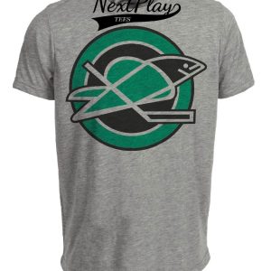California Bay Area Golden Seals Retro Hockey 1968 Artwork Heather Gray Sublimated T-Shirt