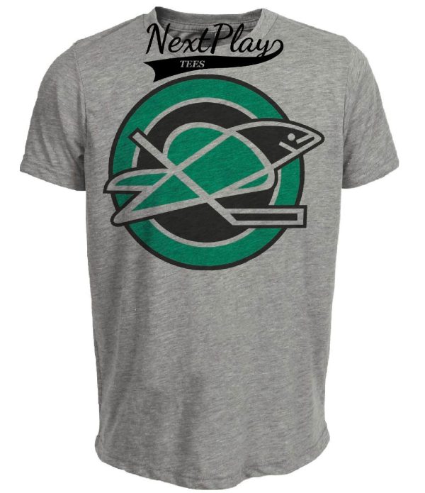 California Bay Area Golden Seals Retro Hockey 1968 Artwork Heather Gray Sublimated T-Shirt