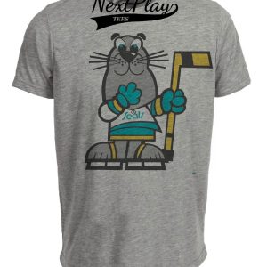 California Golden Seals Retro Sparky Mascot Hockey 1973 Artwork Heather Gray Sublimated T-Shirt