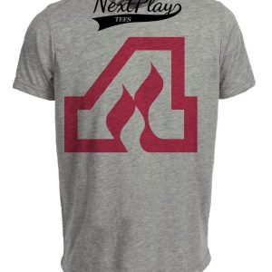 Atlanta Flames Retro Hockey 1972 Artwork Heather Gray Sublimated T-Shirt