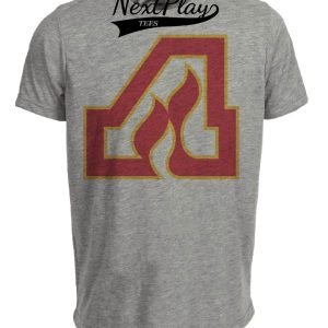 Atlanta Flames Retro Hockey 1973 Artwork Heather Gray Sublimated T-Shirt