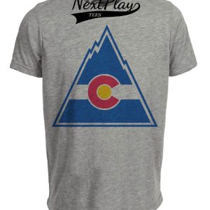 Colorado Rockies Retro Hockey 1976 Artwork Heather Gray Sublimated T-Shirt