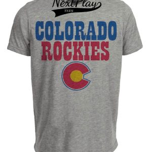 Colorado Rockies Retro Hockey 1977 Artwork Heather Gray Sublimated T-Shirt