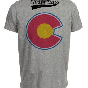 Colorado Rockies Retro Hockey 1979 Artwork Heather Gray Sublimated T-Shirt