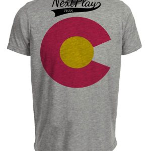 Colorado Rockies Retro Hockey 1980 Artwork Heather Gray Sublimated T-Shirt