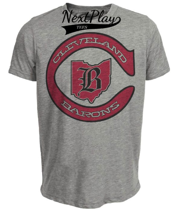 Cleveland Barons Retro Hockey 1976 Artwork Heather Gray Sublimated T-Shirt