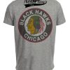 Chicago Black Hawks Retro Hockey 1941 Artwork Heather Gray Sublimated T-Shirt