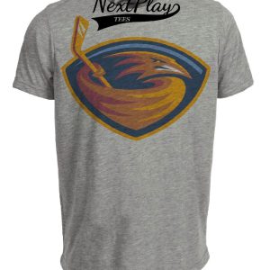 Atlanta Thrashers Retro Hockey 2000 Artwork Heather Gray Sublimated T-Shirt