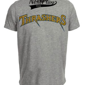 Atlanta Thrashers Retro Hockey 2002 Artwork Heather Gray Sublimated T-Shirt