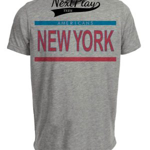 New York Americans Retro Hockey 1926 Artwork Heather Gray Sublimated T-Shirt