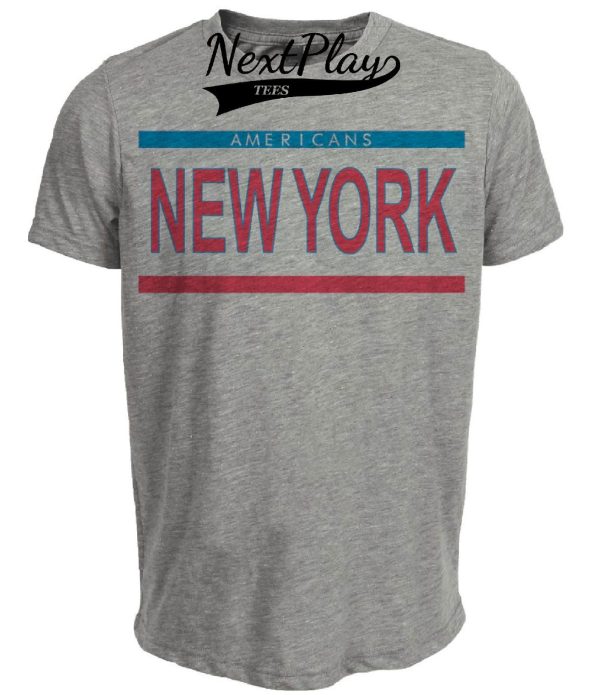 New York Americans Retro Hockey 1926 Artwork Heather Gray Sublimated T-Shirt