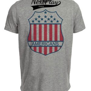 New York Americans Retro Hockey 1933 Artwork Heather Gray Sublimated T-Shirt