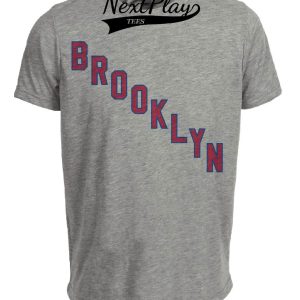 Brooklyn Americans Retro Hockey 1941 Artwork Heather Gray Sublimated T-Shirt