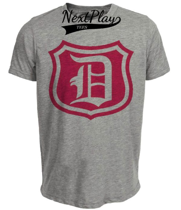 Detroit Cougars Retro Hockey 1927 Artwork Heather Gray Sublimated T-Shirt