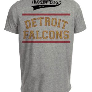 Detroit Falcons Retro Hockey 1930 Artwork Heather Gray Sublimated T-Shirt