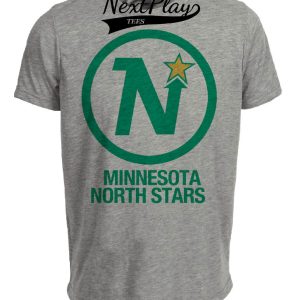 Minnesota North Stars Retro Hockey 1967 Artwork Heather Gray Sublimated T-Shirt