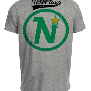 Minnesota North Stars Retro Hockey 1968 Artwork Heather Gray Sublimated T-Shirt