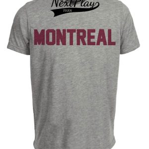 Montreal Maroons Retro Hockey 1924 Artwork Heather Gray Sublimated T-Shirt