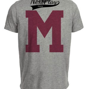 Montreal Maroons Retro Hockey 1935 Artwork Heather Gray Sublimated T-Shirt